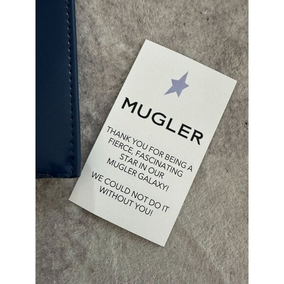 THIERRY MUGLER Blue Logo Signature Tote Bag NEW NWOT - Picture 5 of 9